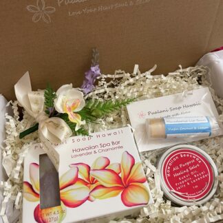 Hawaiian Soap Gift Box with Beeswax Salve and Lip Balm