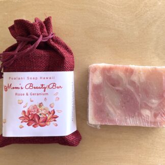 Mom’s Beauty Bar with Rose & Geranium Gentle scrub with oatmeal 2oz or 4oz