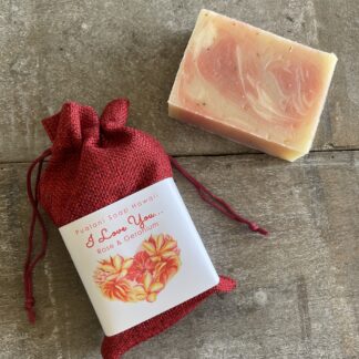 I Love You with Rose and Geranium Gentle scrub with oatmeal 2oz & 4oz