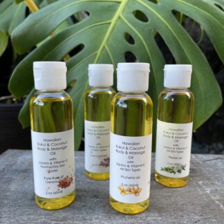 Hawaiian Kukui & Coconut Body & Massage Oil 2oz or 4oz