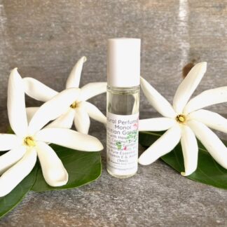 Monoi Tahitian Gardenia Natural Perfume Oil with Hawaiian Kukui Nut and Coconut Oil base 9ml